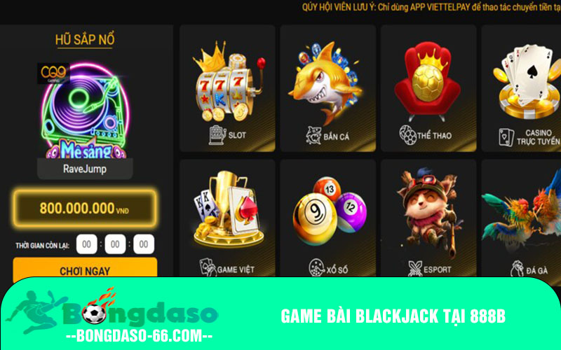 Game bài Blackjack tại 888b