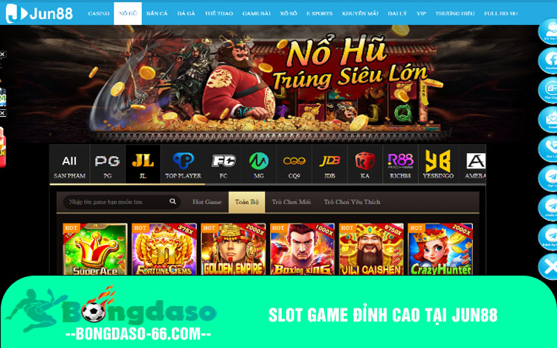 Slot game đỉnh cao tại Jun88